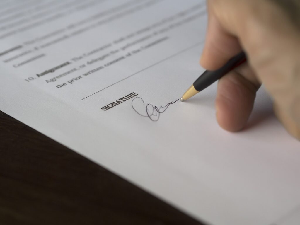 Signature de contract viager